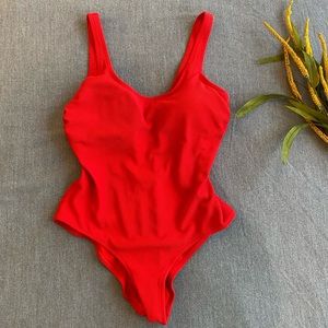 H&M New Red One-Piece Bathingsuit Size L